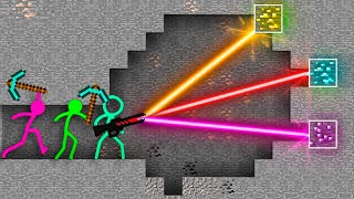 Stickman vs Minecraft LASER STICKMAN SURVIVAL Animation Vs Minecraft Stick Man Fight AVM Shorts