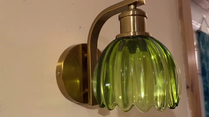 Rechargeable Green Glass Wall Sconce Review | Battery-Powered Sconce with Remote & RGB Light