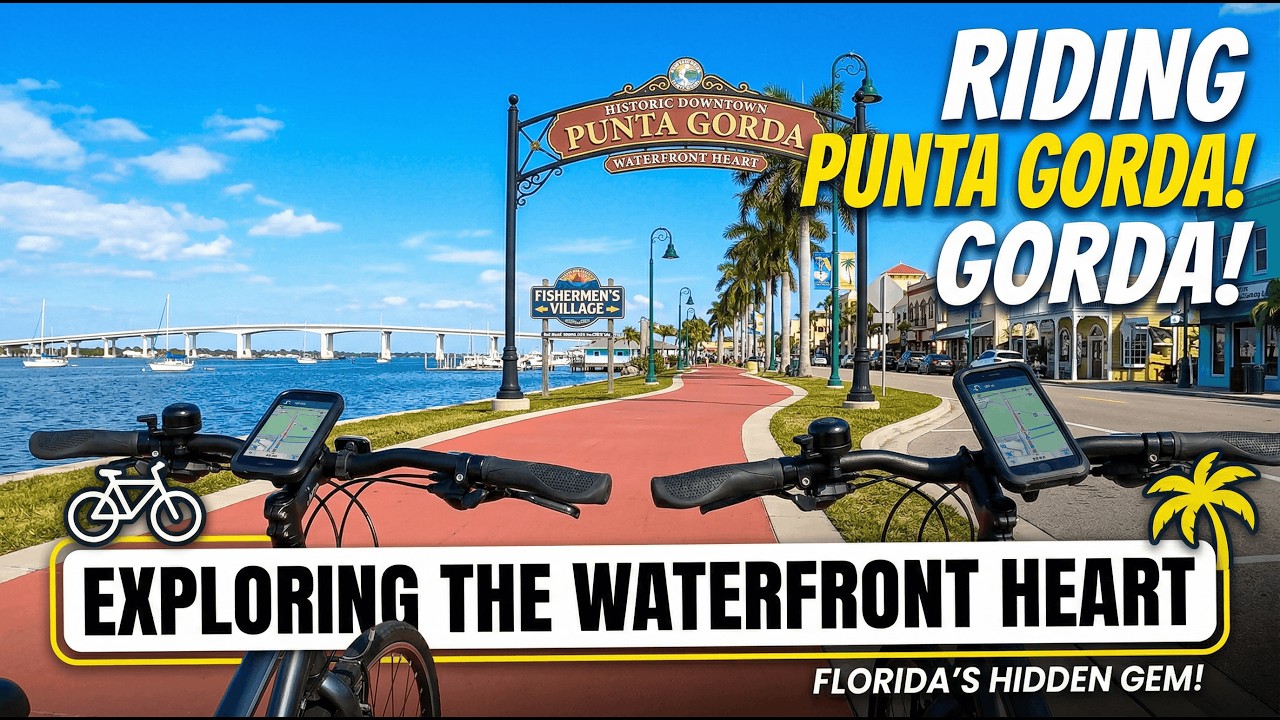 Riding a Bicycle Through Heart of Punta Gorda, Florida