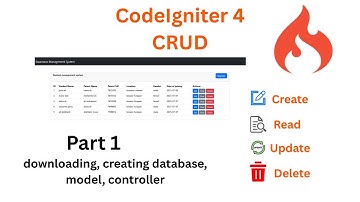#1 CodeIgniter 4 CRUD Tutorial - Part 1: Download, Setup, Controller & Model