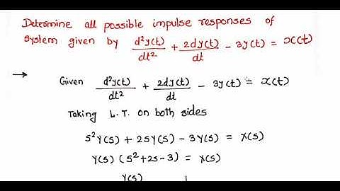 Laplace transform for differential equation and impulse response