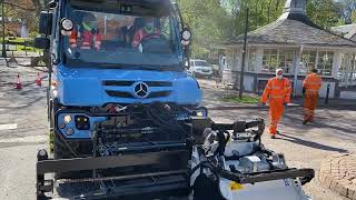 The Highland Council and their Unimog U430 Road Planer at work