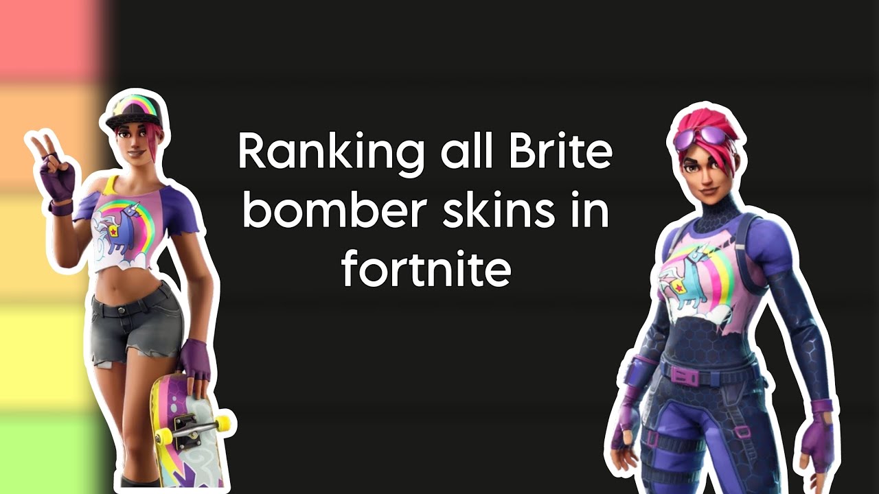 Ranking ALL Brite bomber skins in fortnite!