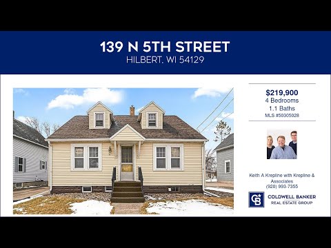 139 N 5TH Street, Hilbert, WI home video tour