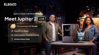 Elegoo Jupiter 2 Launch Livestream | Meet Our New Resin Printer