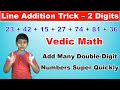 Fast & Easy Line Addition Trick to Sum Double-Digit Numbers | Vedic Math Tips ✨