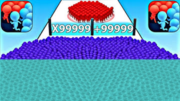 Satisfying Mobile Game Series: Ball Merge Run 2048, Marble Run, Roof Rails and Count Masters #116