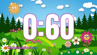 60 Second Spring Countdown | Spring Countdown One Minute Timer  with Music 🎵🌺 Information