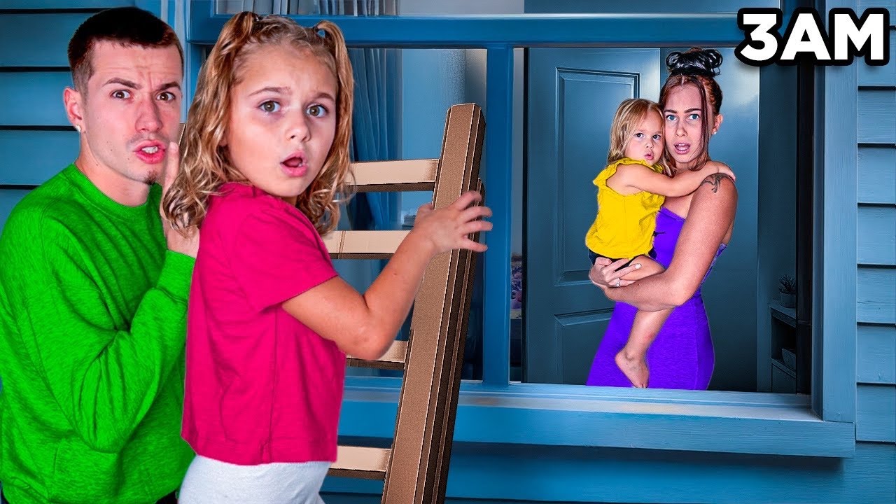 Нас поймали, когда мы украдкой выходили из дома в 3 часа ночи.