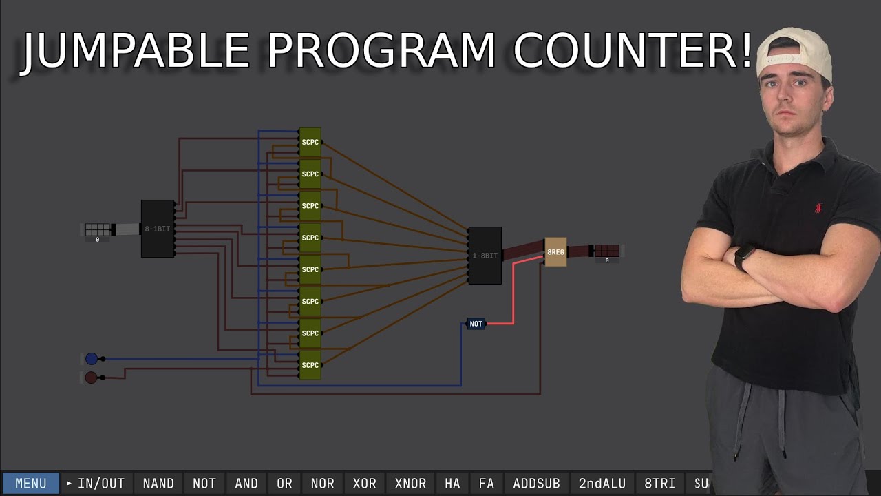 Усовершенствованный 8-битный компьютер - счетчик программ