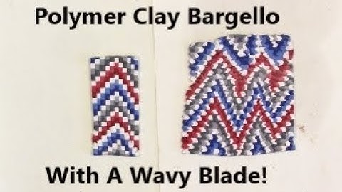 Wavy Blade Polymer Clay Bargello by Gayle Thompson