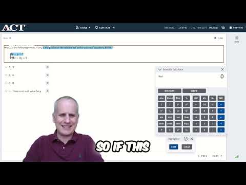 ACT Math - Parallel Lines No Solution System of Equations Explained