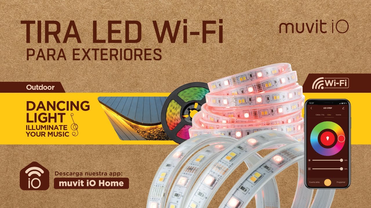 Tira LED Muvit iO 24W RGB+CCT 5 metros con wifi