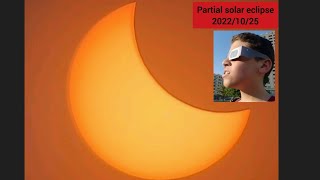 partial solar eclipse through my home telescope with soluna glasses
