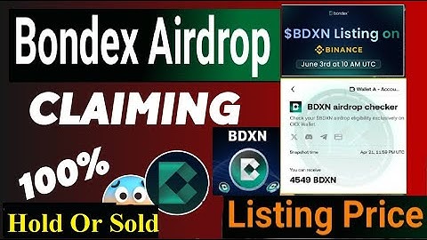 Bondex Airdrop Allocation Update || Bondex Airdrop 100% Claim? | Bondex Airdrop Listing Price Update