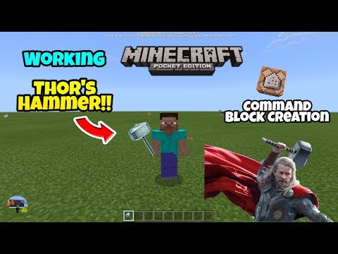 [TUTORIAL]*WORKING* THOR'S HAMMER IN Minecraft PE !!! ( Command Block Creation )
