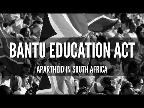 ვიდეო: რა იყო ბანტუ განათლების ეფექტი?
