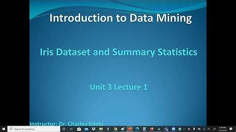 Exploring Data Analyze (EDA) with Summary Statistics : Data Mining Porcess