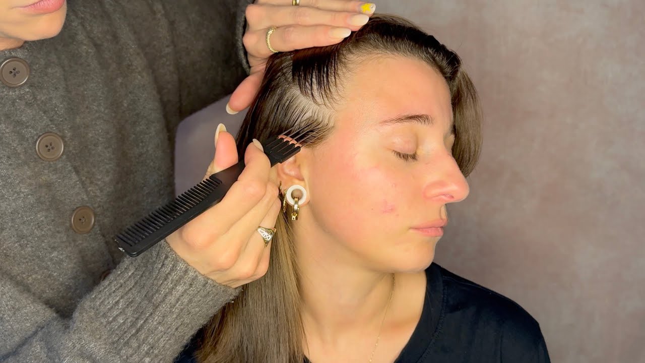 Real Person ASMR Scalp & Hair Oiling - No Talking, Raw Sounds, Scalp Focused