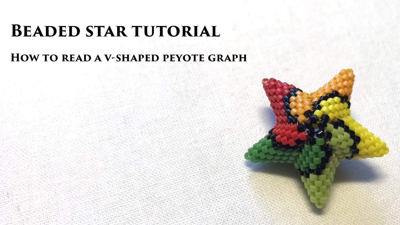 Beaded Star Tutorial How To Read A V Shaped Peyote Graph 3d