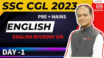 English for SSC CGL 2023 | Class - 1 | English By Crony Sir | Rice Smart Hindi