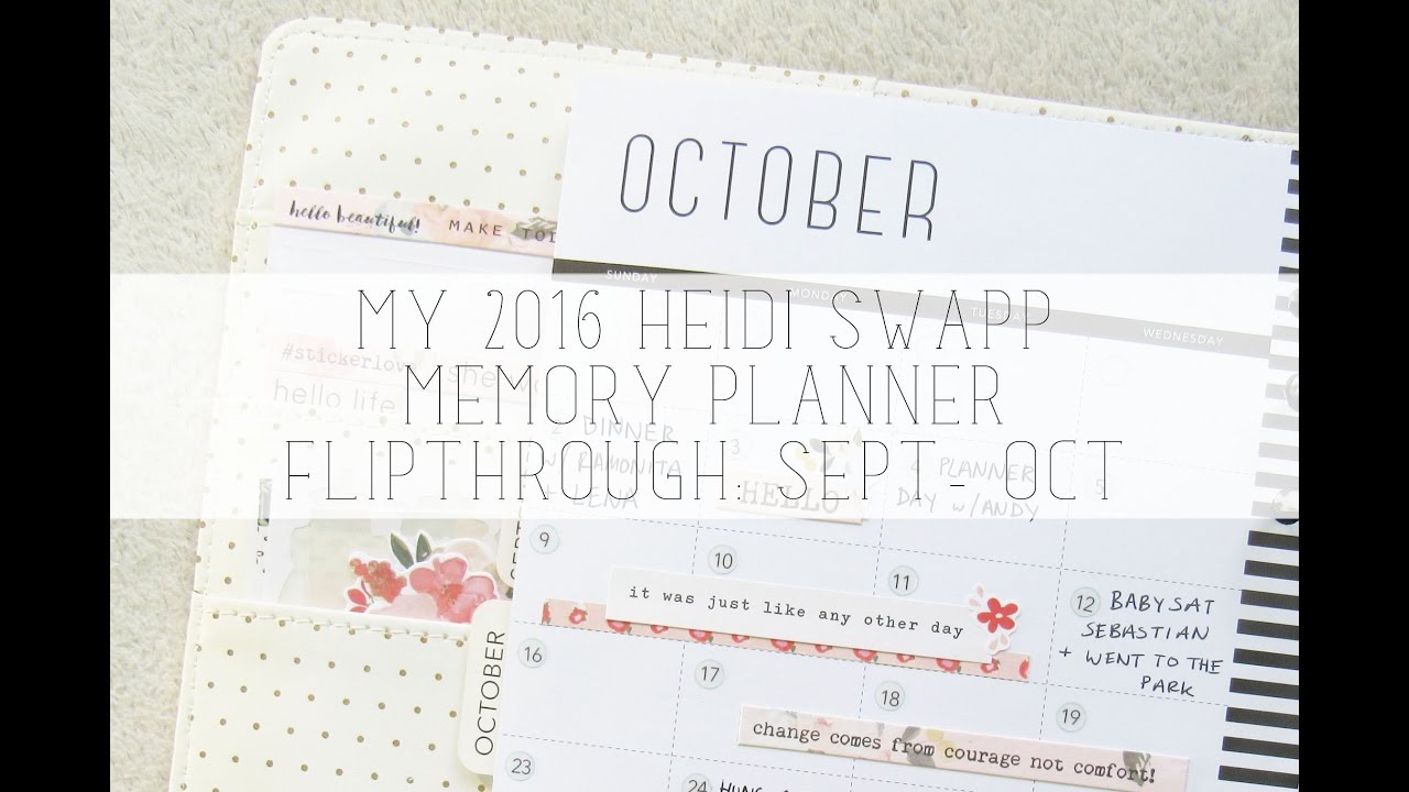 Heidi Swapp Memory Planner flip through: September - October 2016