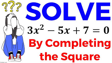 How to Solve a Quadratic Equation that has Imaginary Solutions - Easy Completing the Square Method