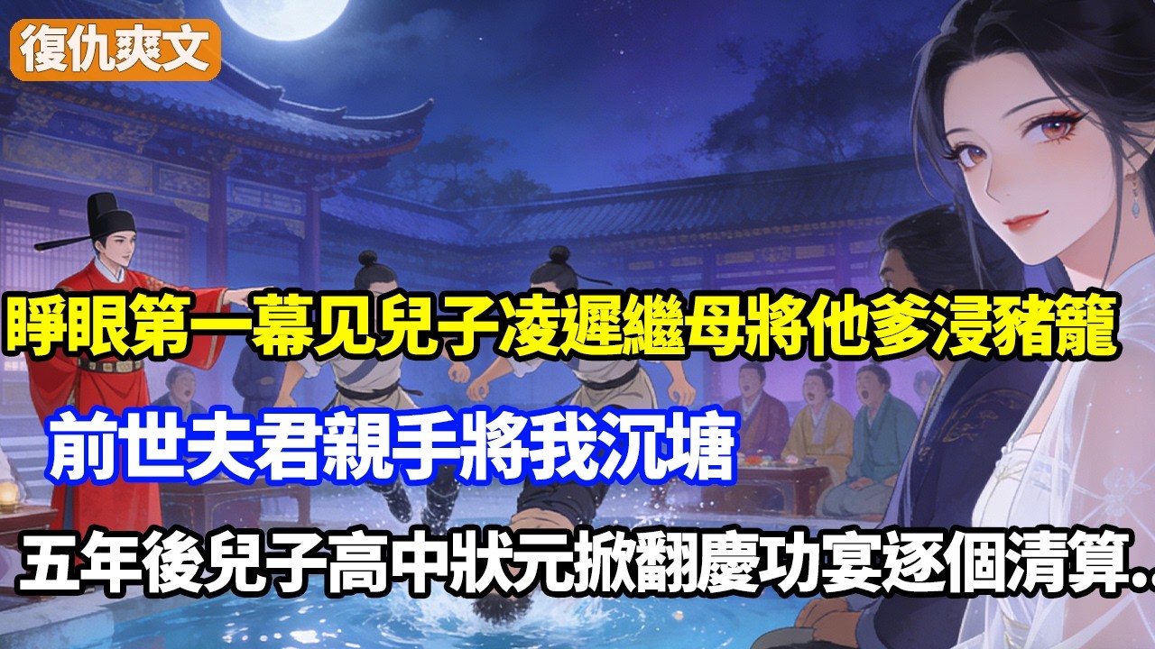 睜眼第一幕看到兒子凌遲繼母將他爹浸豬籠，前世夫君親手將我沉塘，五年後兒子高中狀元當衆掀翻慶功宴逐個清算
