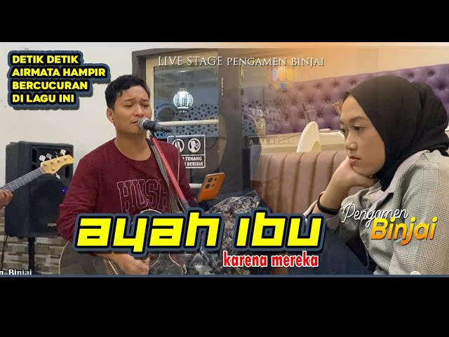 Moment menahan tangis‼️.nyanyi lagu ayah ibu class=