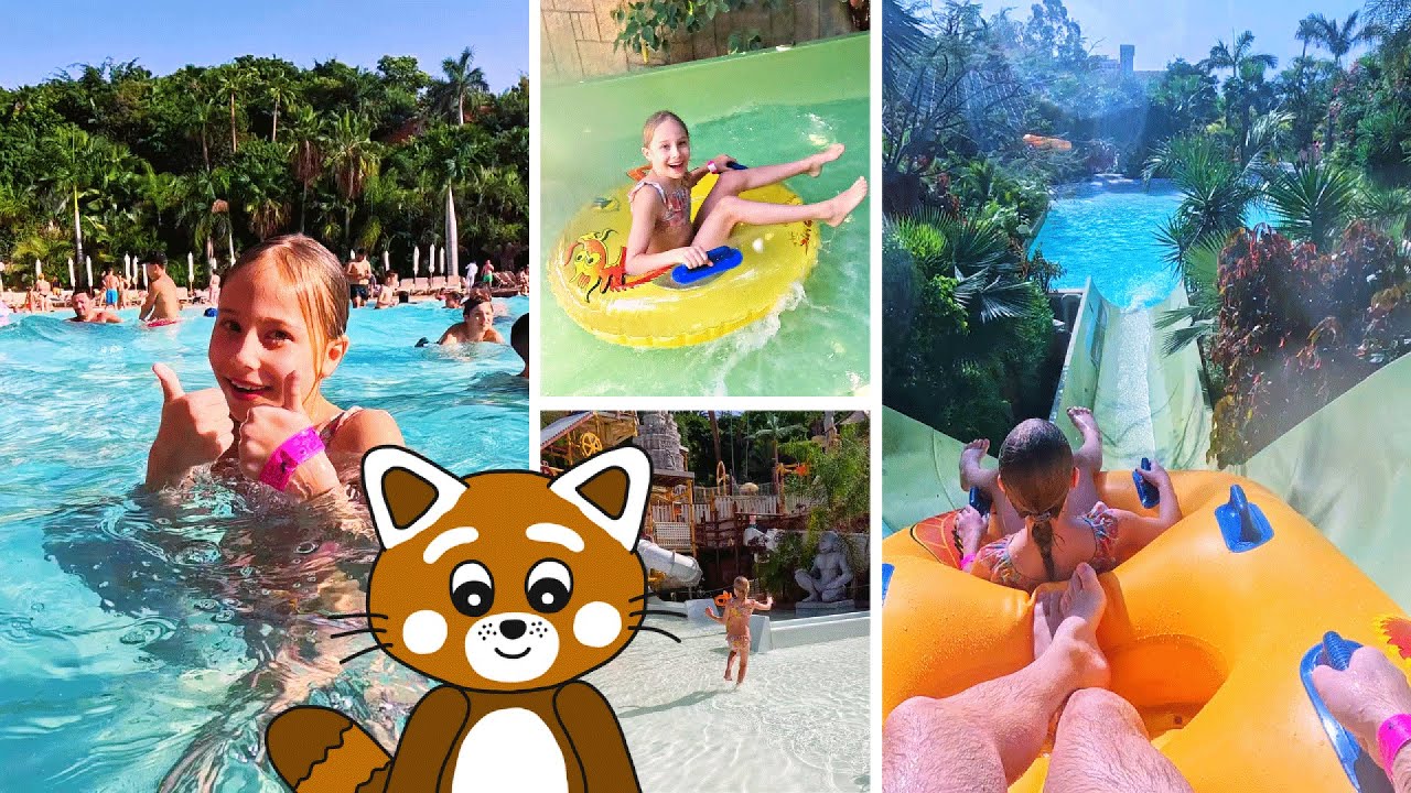 Pukkins besöker vattenlandet Siam Park i Teneriffa - Lek med oss