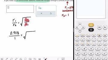ALEKS: Using relative effusion rates to find an unknown molar mass