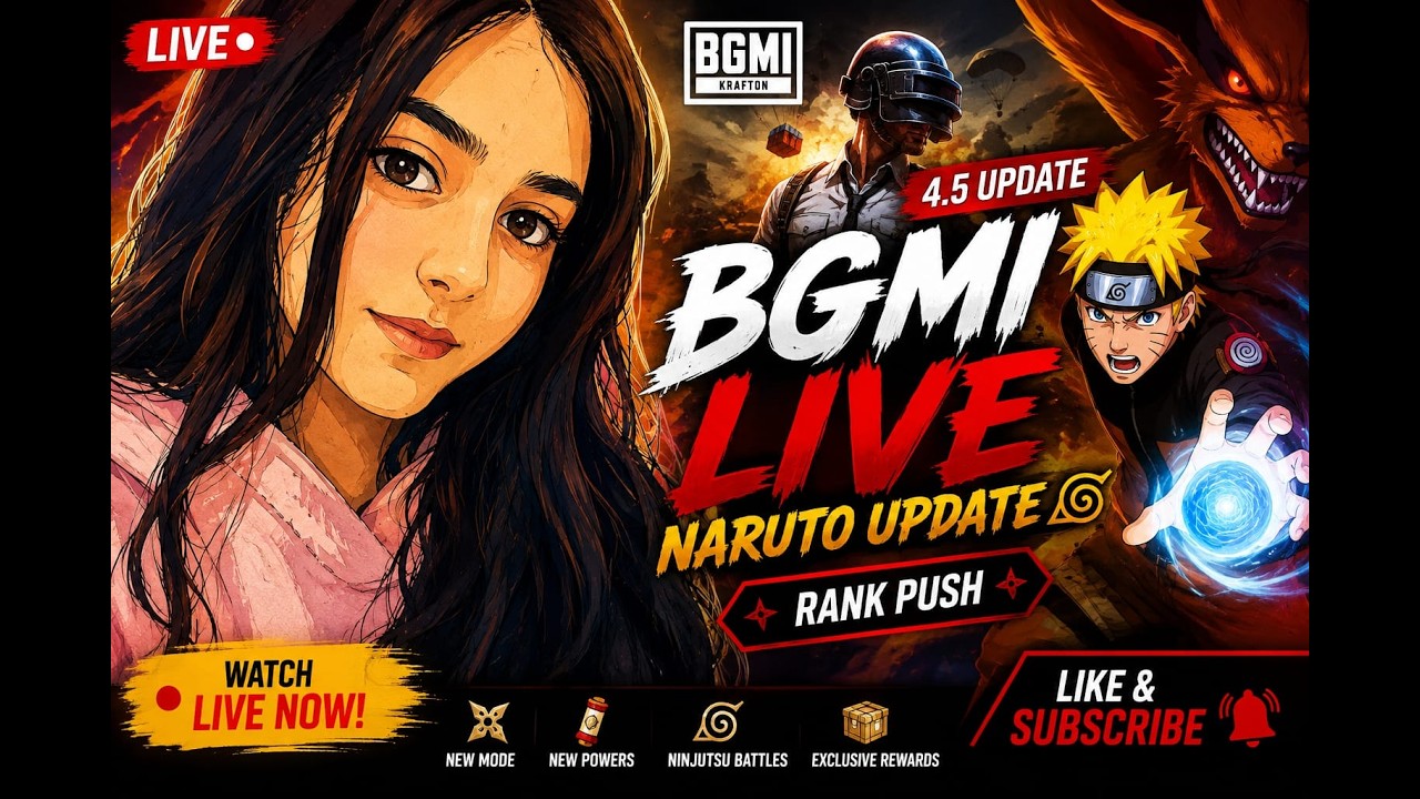 Mayra Gaming Live Stream | MAYRA w/Squad | BGMI #girl  | #rushgameplay #naruto #viral  #viralvideo