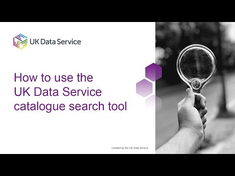 How to use the UK Data Service catalogue search tool