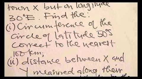 DISTANCE ALONG THE PARALLEL OF LATITUDE PART 8