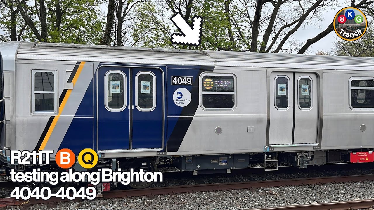 R211T 4040-4049 testing on Brighton Line (Ⓑ Ⓠ)