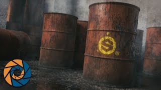 How to create a grimy barrel scene in Blender and Substance Painter