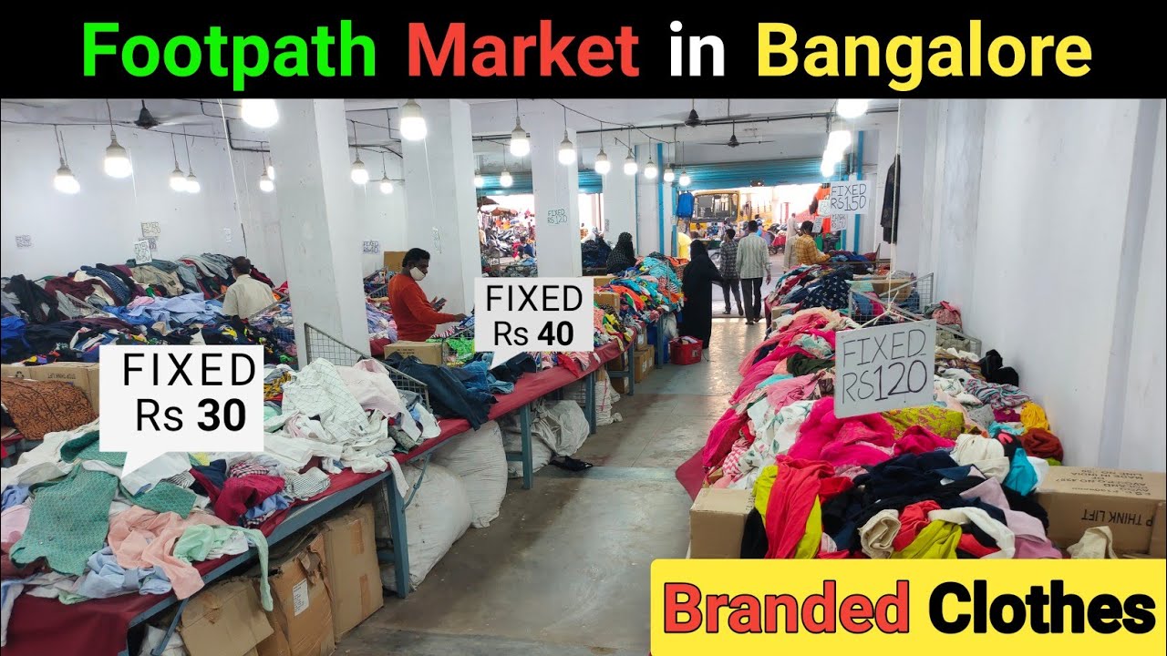 Footpath Market in Bangalore Very cheap Branded Clothes Shahi Vlogs