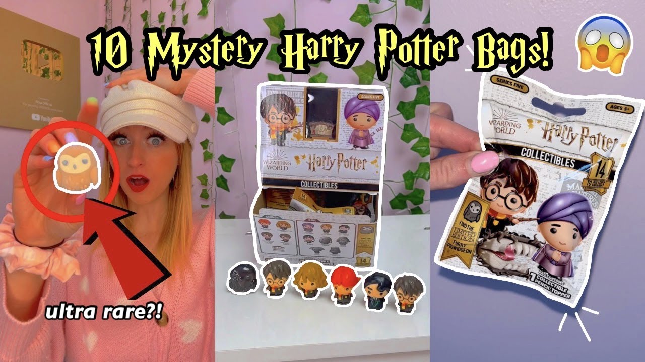 [ASMR] Opening 10 Mystery Harry Potter Bags!!😱⚡️*ULTRA RARE FIND?!🫢* | Rhia Official♡