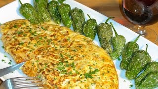 Tortilla de bacalao con pimientos de Padron  La Cocina de Loli Dominguez. Loli Domínguez