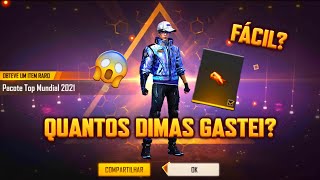 PEGUEI O PUNHO DE FOGO, EVENTO TORRE DE TOKENS FREE FIRE, PACOTE TOP MUNDIAL 2021, QUANTO GASTEI?