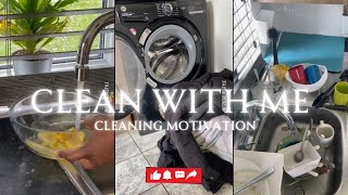 RANDOM KITCHEN RESET | CLEAN WITH ME | LAUNDRY🧺| HAND DISH WASHING​⁠ #cleaningmotivation #home