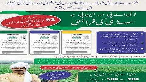 How to get DAP subsidy/ ڈی اے پی کی سبسڈی دبارہ شروع ہو گی ہے