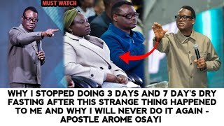 WHY I STOPPED DOING 3 DAYS & 7 DAY'S DRY FASTING AFTER THIS STRANGE THING HAPPENED TO ME- APST AROME