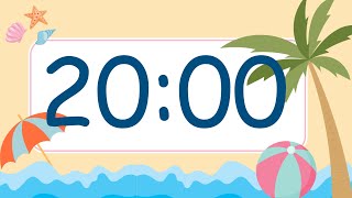 20 Minute Cute Summer Beach Timer (Ocean Wave Sound at End)