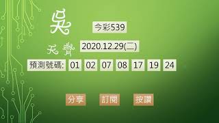 今彩539 1091229 預測號碼
