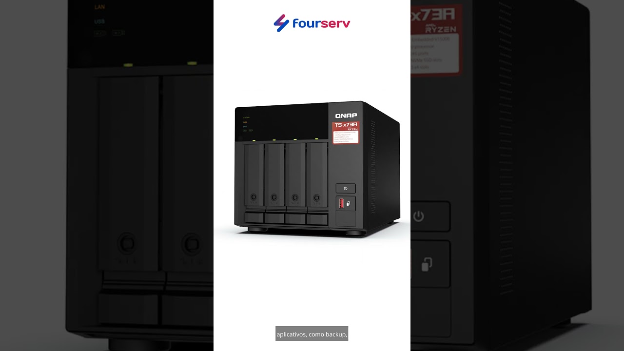 Servidor NAS Qnap TS-473A-8G 48TB - Quad-Core 2.2GHz - 8GB RAM - 2x 2.