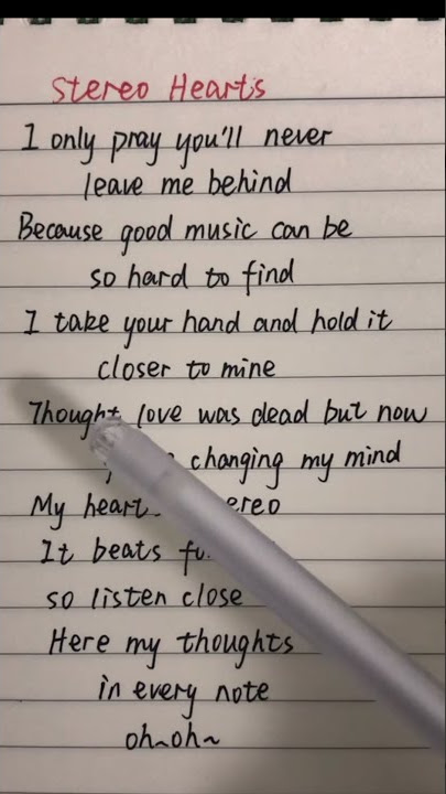 Karaoke Lyric Stereo Heart (Mudah)