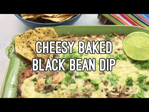 Cheesy Baked Black Bean Dip