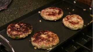 I grill up some turkey burgers in the kitchen. "nile's blues" kevin
macleod (incompetech.com) licensed under creative commons: by
attribution 3.0 http://crea...