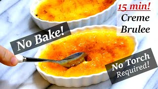 Stove top Creme Brulee - 1 min Prep, with No-Torch Hacks!